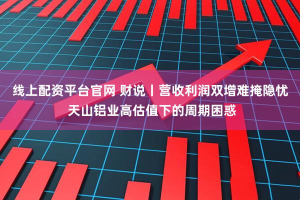 线上配资平台官网 财说丨营收利润双增难掩隐忧 天山铝业高估值下的周期困惑