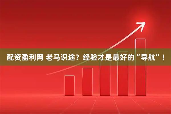 配资盈利网 老马识途？经验才是最好的“导航”！